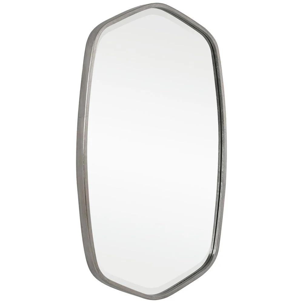 Uttermost Duronia Unique Shape Silver Leaf Mirror - Image 6