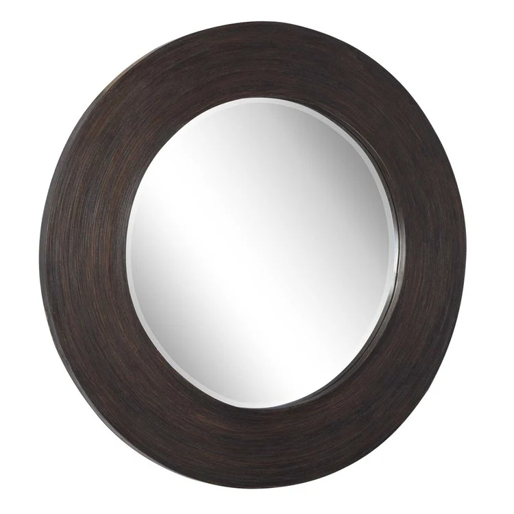 Uttermost Dutton Dark Stained Bamboo Round Mirror - Image 4