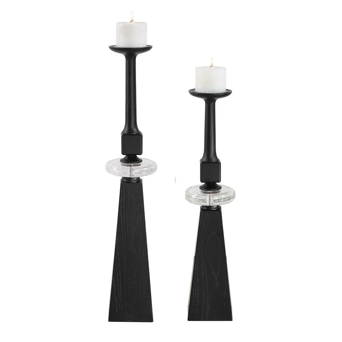 Uttermost Ebon Glow Candleholders Set Of Two - Image 4