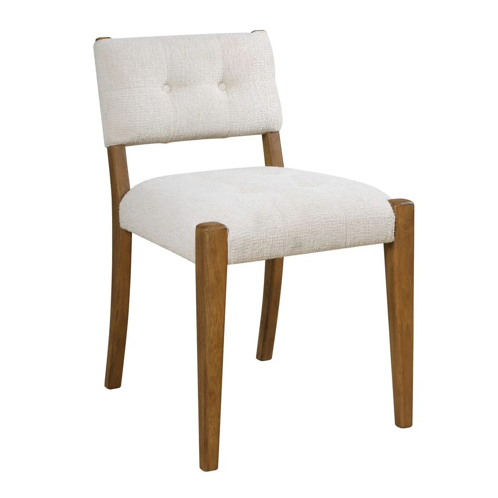 Uttermost Edmund Pecan Stained Wood Frame Dining Chairs ~ Set Of Two - Image 4