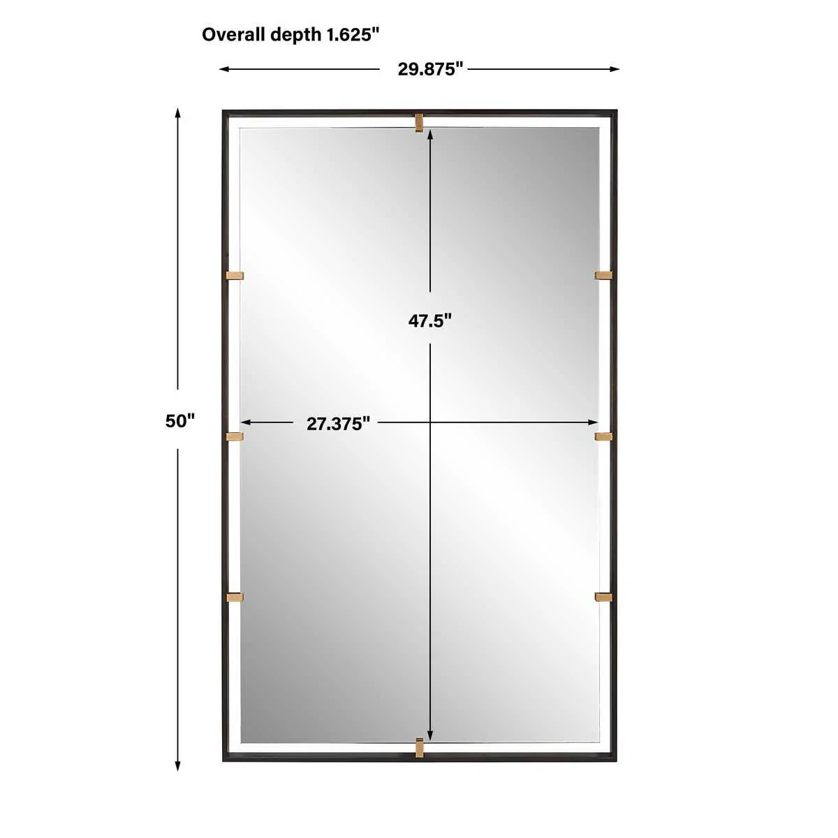 Uttermost Egon Iron Framed Bronze Mirror - Image 7