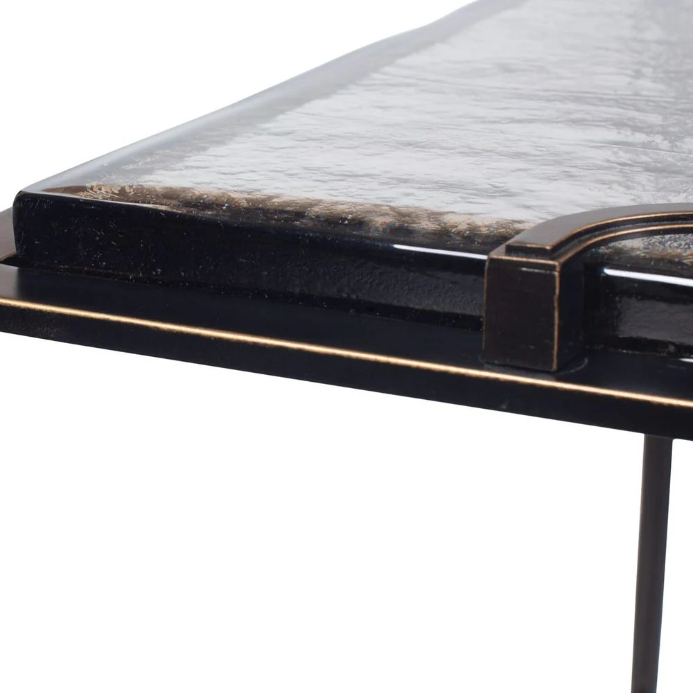 Uttermost Eisen Cast Iron Glass Tabletop Accent Table - Image 6