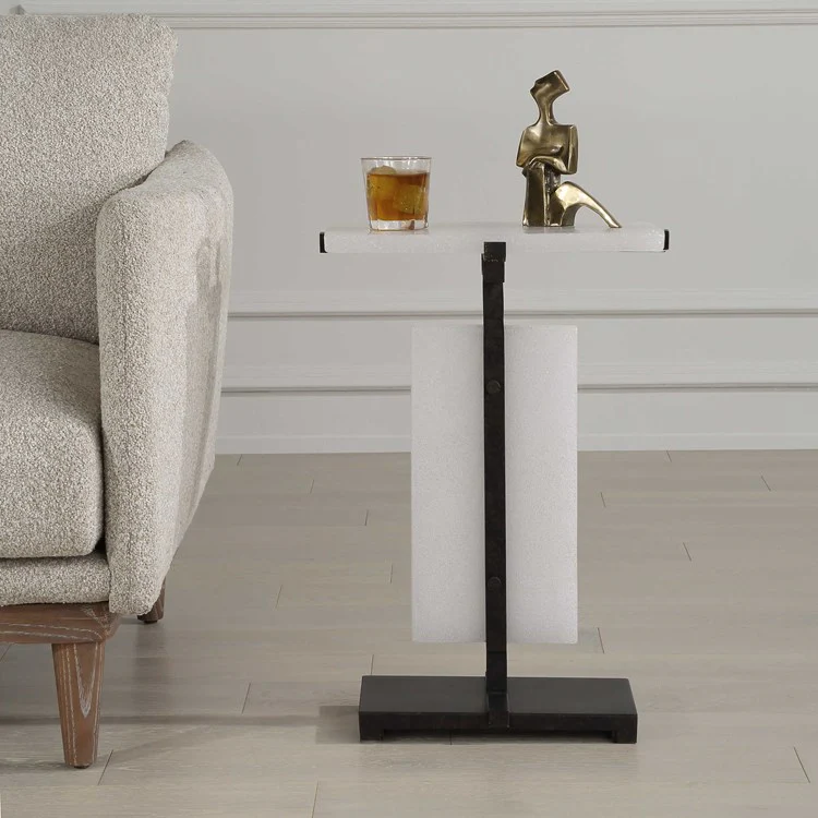 Uttermost Elements Bubble Glass Accent Table
