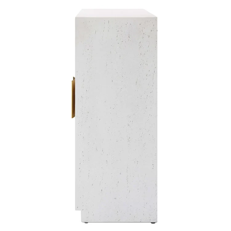 Uttermost Emma White With Antique Gold 2-Door Cabinet - Image 5