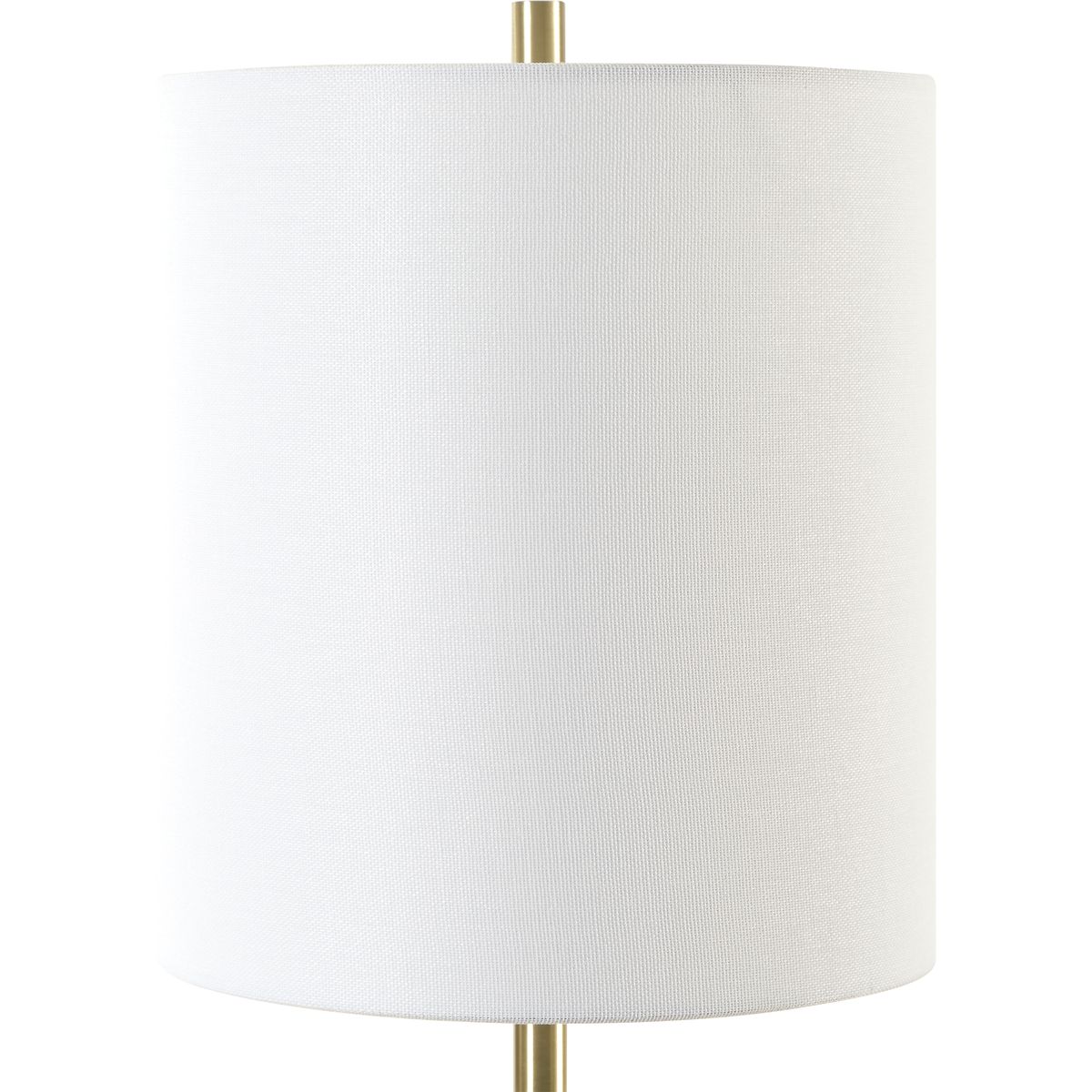 Uttermost Enigma Smoky Teal Blue Glass Buffet Lamp With White Linen Shade - Image 5