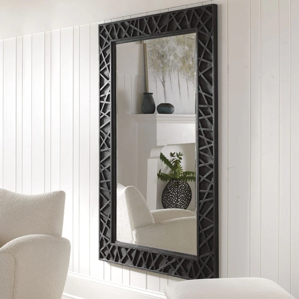 Uttermost Everest Wood Frame Finished in Satin Black Mirror - Image 2