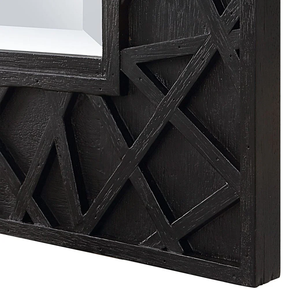 Uttermost Everest Wood Frame Finished in Satin Black Mirror - Image 4