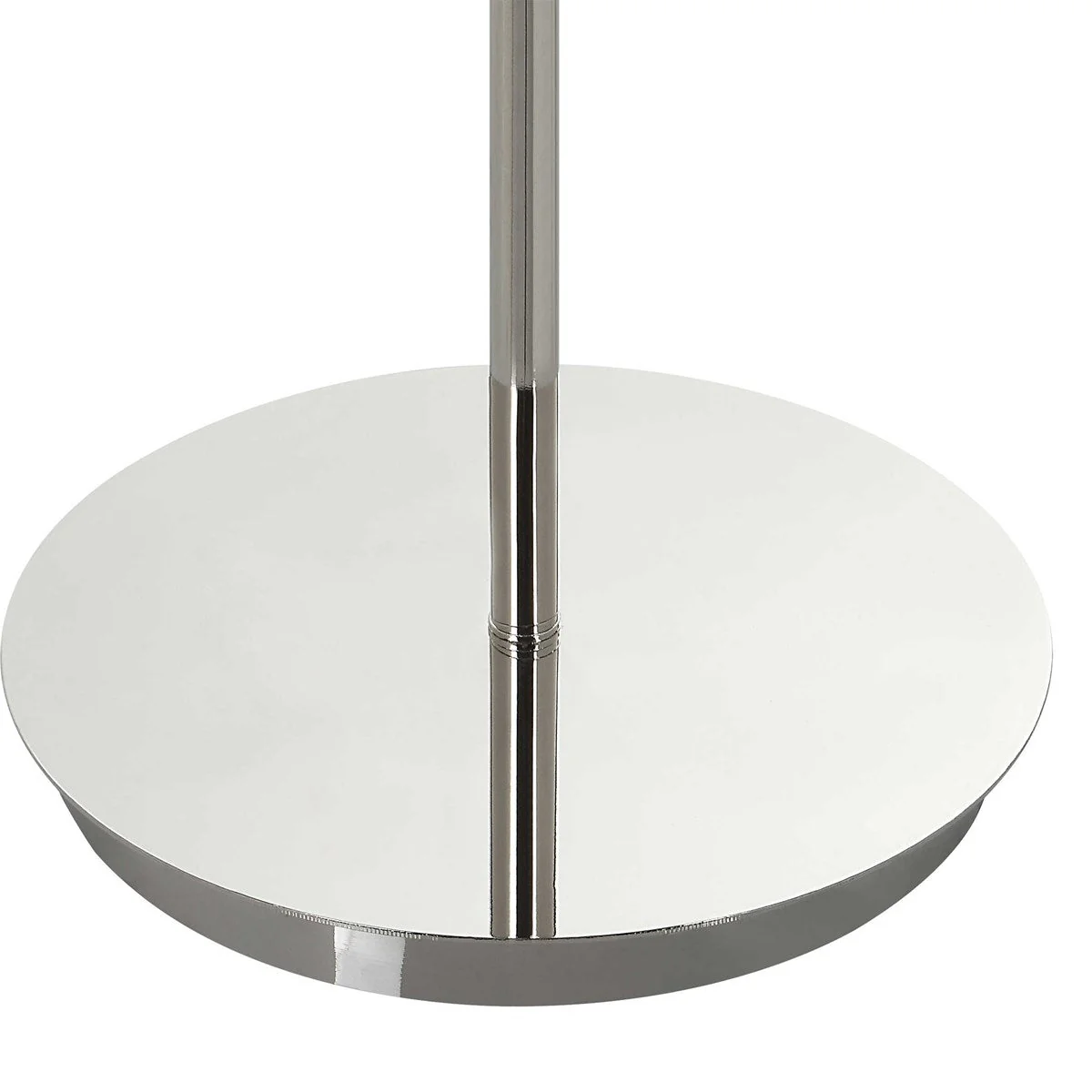 Uttermost Exposition Polished Nickel Iron and White Marble Floor Lamp With Linen Shade - Image 6