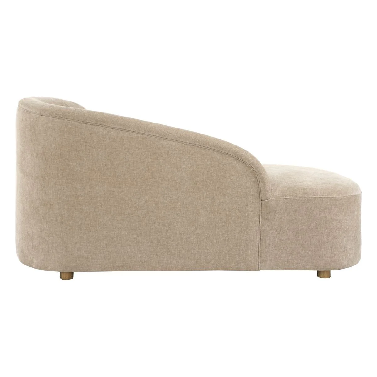Uttermost Fae Flax-Toned Crosshatched Velvet Chaise Lounge - Image 4