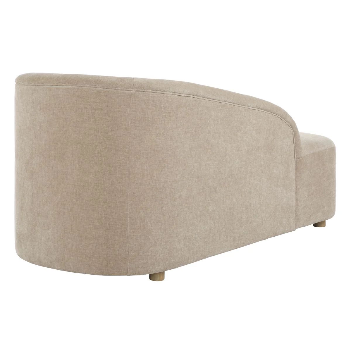 Uttermost Fae Flax-Toned Crosshatched Velvet Chaise Lounge - Image 6