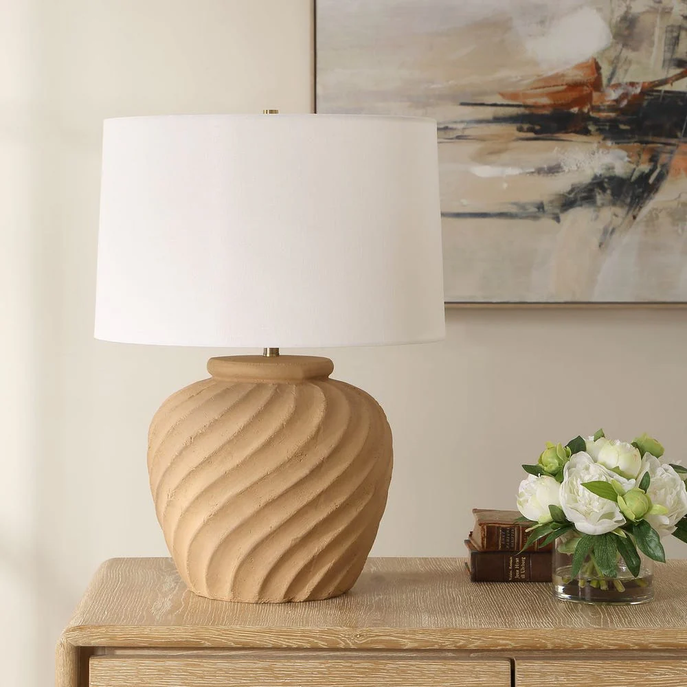 Uttermost Farai Handcrafted Terracotta Table Lamp - Image 2