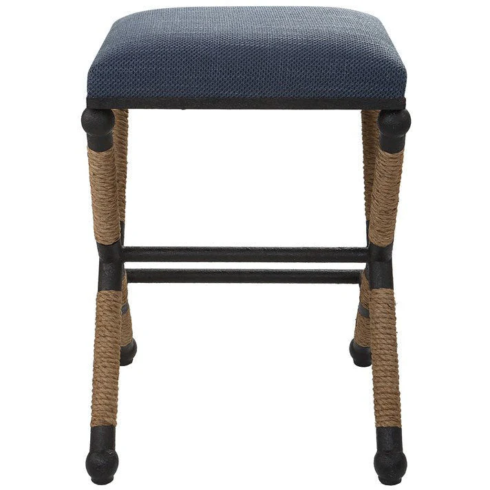 Uttermost Firth Navy Performance Fabric Counter Stool - Image 5