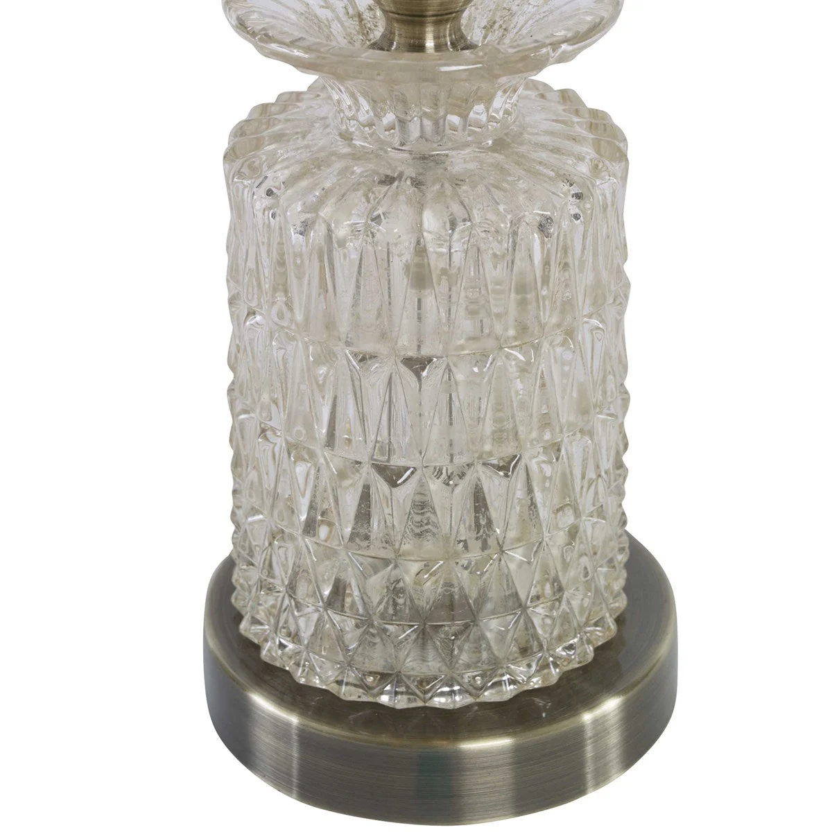 Uttermost Flaviana Champagne Glass Buffet Lamp With White Linen Shade - Image 6