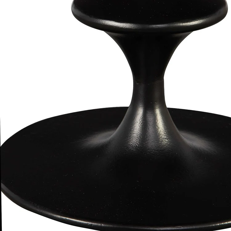 Uttermost Flight Round Black Modern Curved Base Accent Table - Image 4