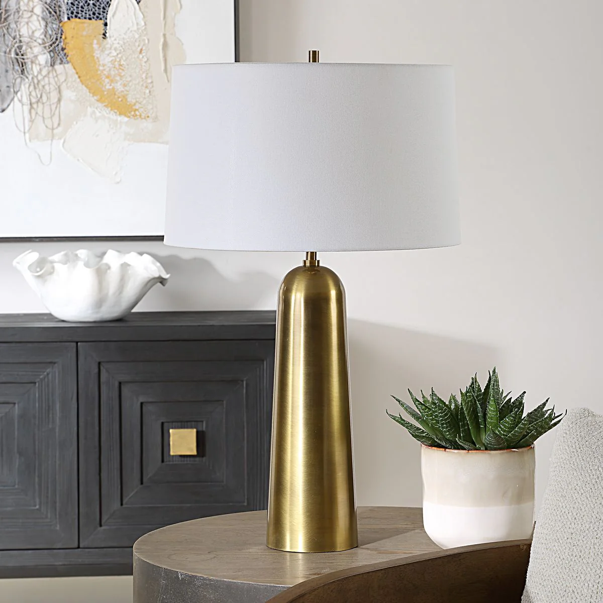 Uttermost Flinchem Antique Brass Finish Table Lamp - Image 2