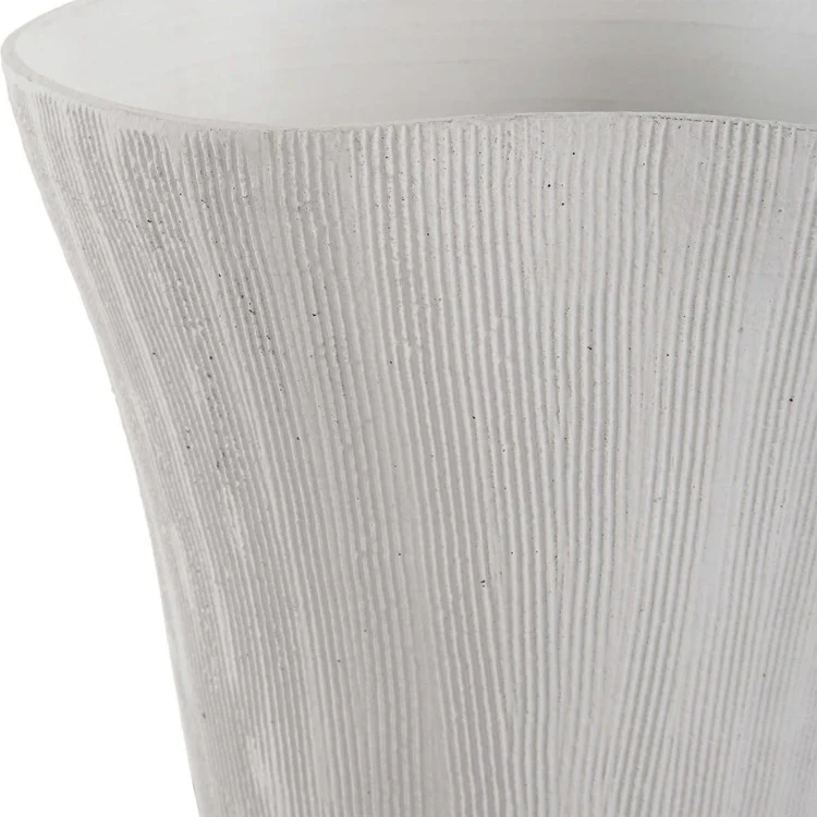 Uttermost Floreana White Textured Ceramic Tall Vase - Image 6