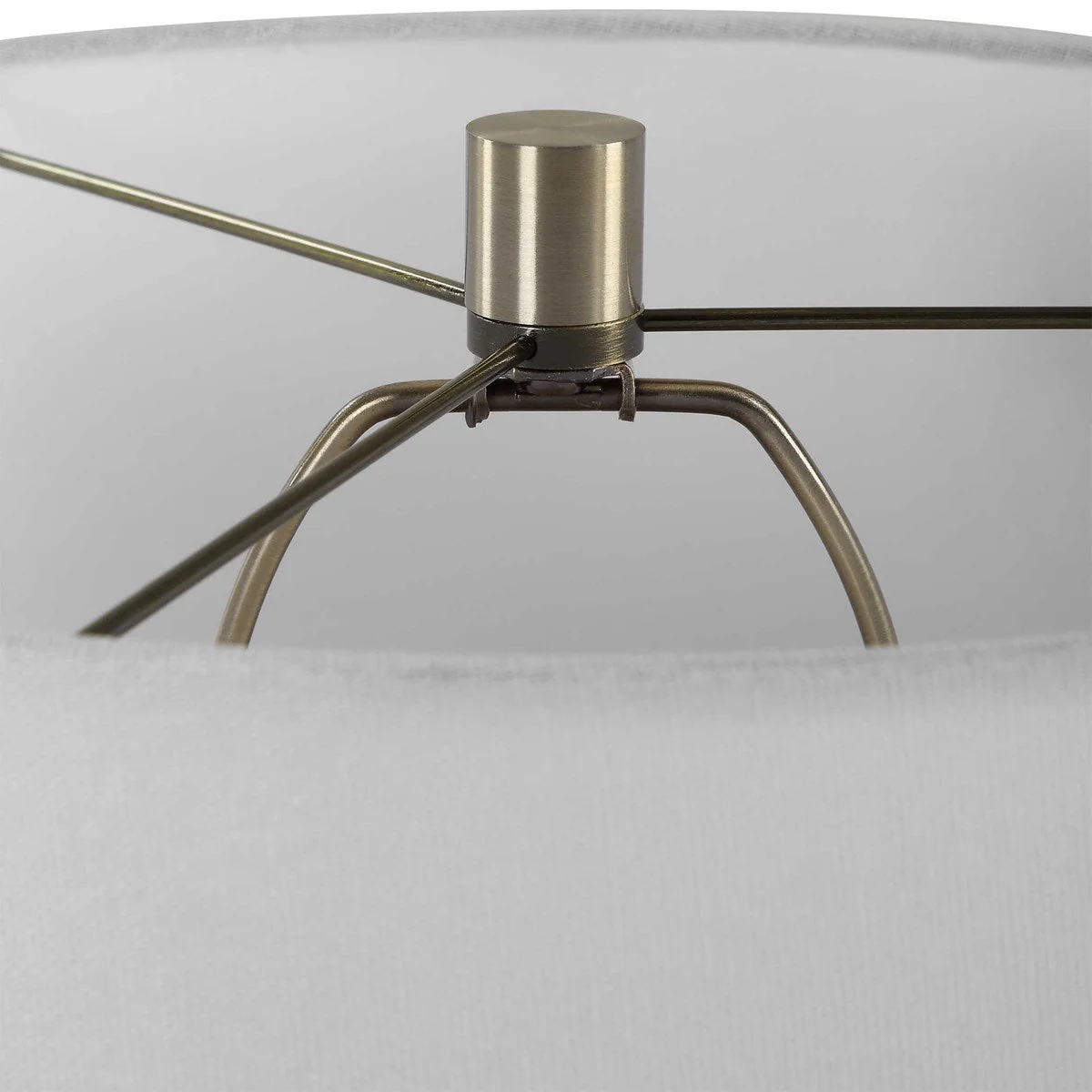 Uttermost Foster Textured Black Glaze Ceramic Table Lamp With White Linen Shade - Image 6