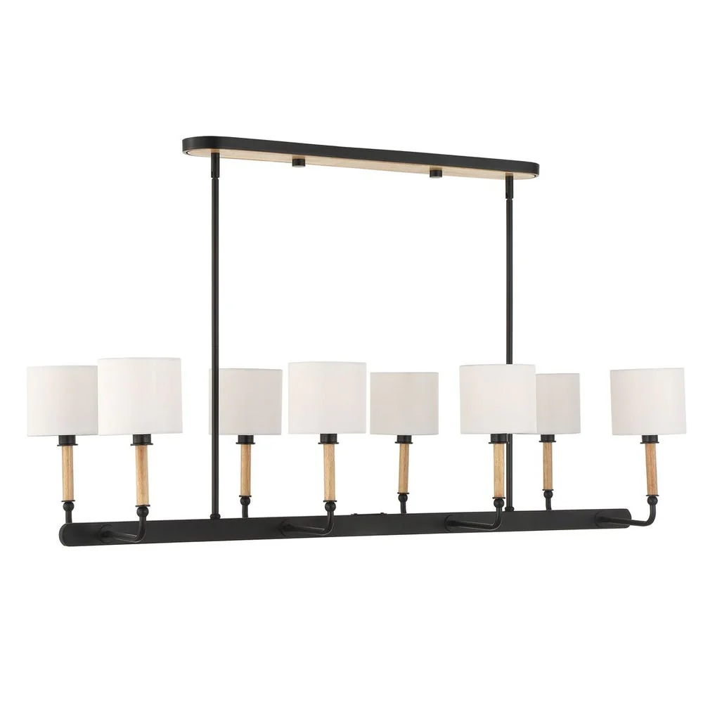 Uttermost Franconia Matte Black 8 Light Pendant - Image 5