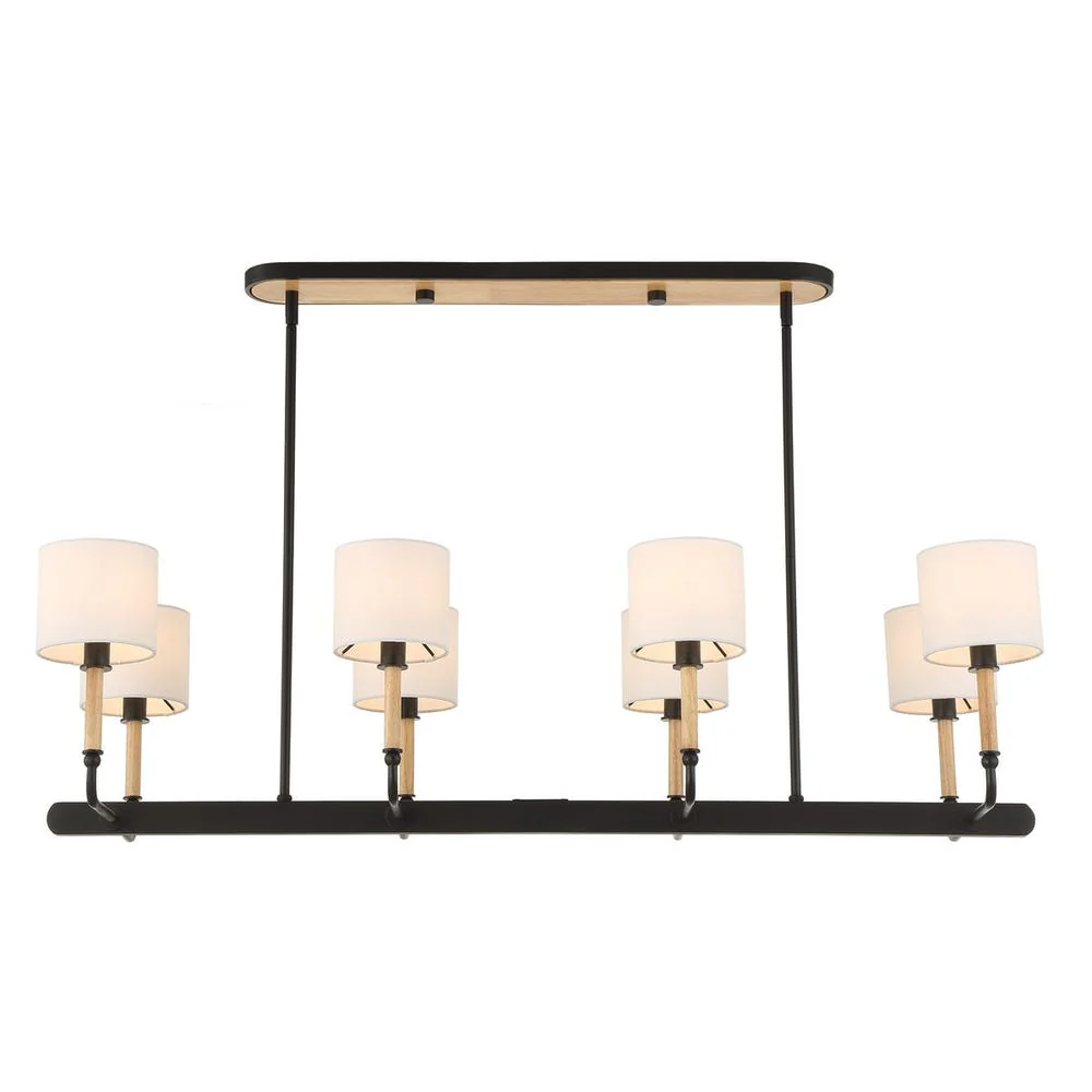 Uttermost Franconia Matte Black 8 Light Pendant - Image 6