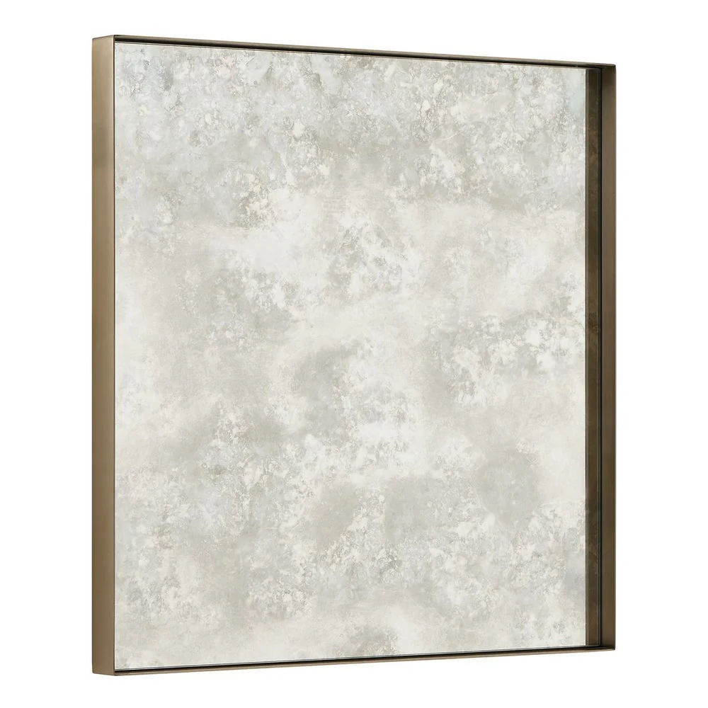 Uttermost Fredric Decorative Brushed Brass Square Mirror - Image 4
