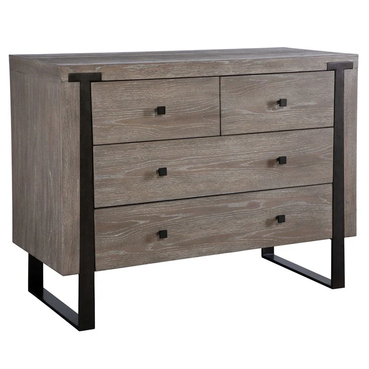Uttermost Gabriel Light Oak With Dark Bronze Iron Chest - Image 4