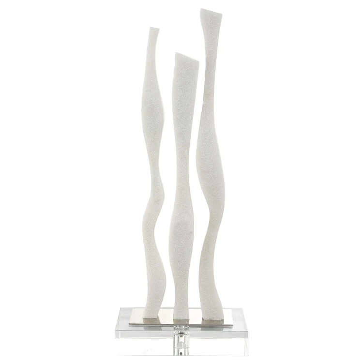 Uttermost Gale Ivory Stone and Crystal Abstract Sculpture - Image 3