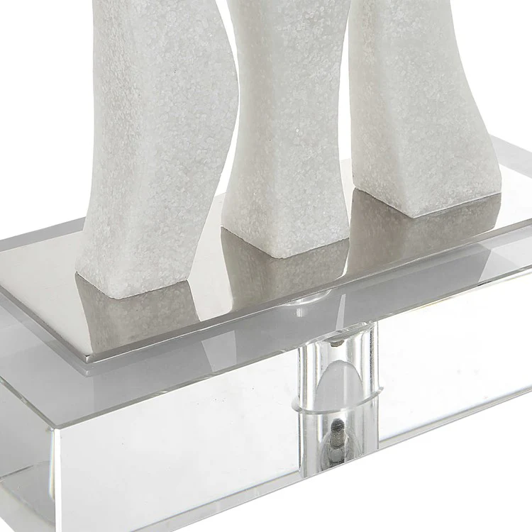 Uttermost Gale Ivory Stone and Crystal Abstract Sculpture - Image 4