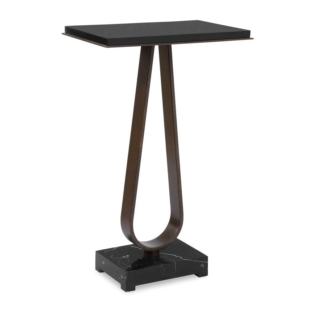 Uttermost Galloway Slim Dark Bronzed Accent Table - Image 3