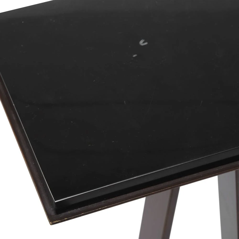 Uttermost Galloway Slim Dark Bronzed Accent Table - Image 7