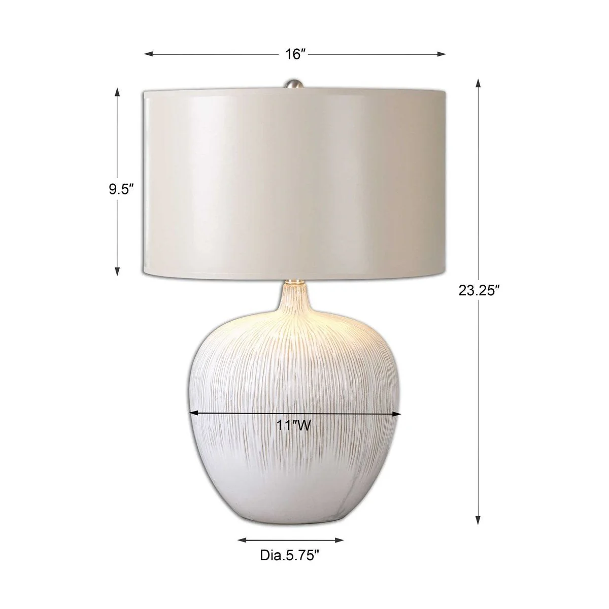 Uttermost Georgios Aged Ivory Glazed Ceramic Table Lamp With Champagne Bronze Shade - Image 5