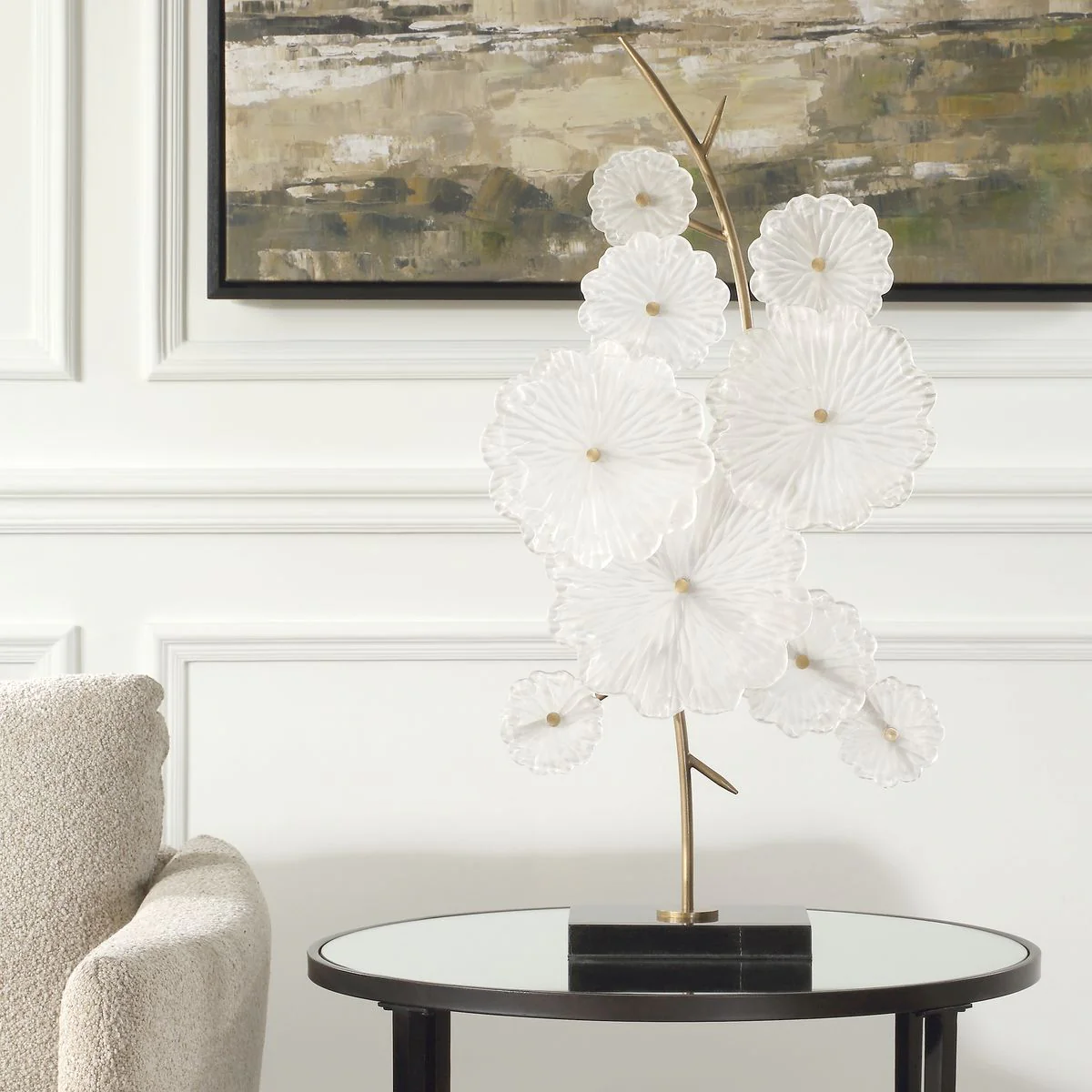 Uttermost Glass Floral Garden Glass Sculpture - Image 2