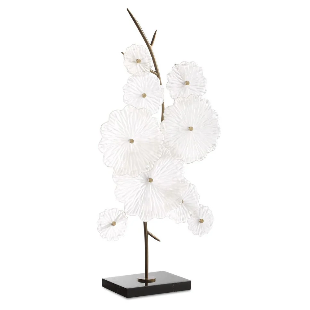 Uttermost Glass Floral Garden Glass Sculpture - Image 3