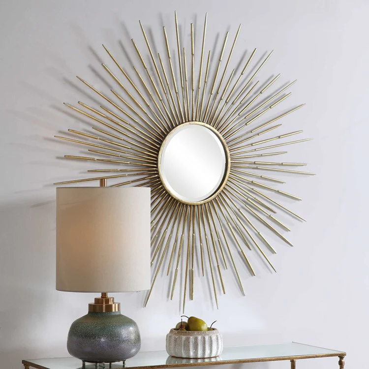 Uttermost Golden Rays Starburst Gold Round Mirror - Image 4