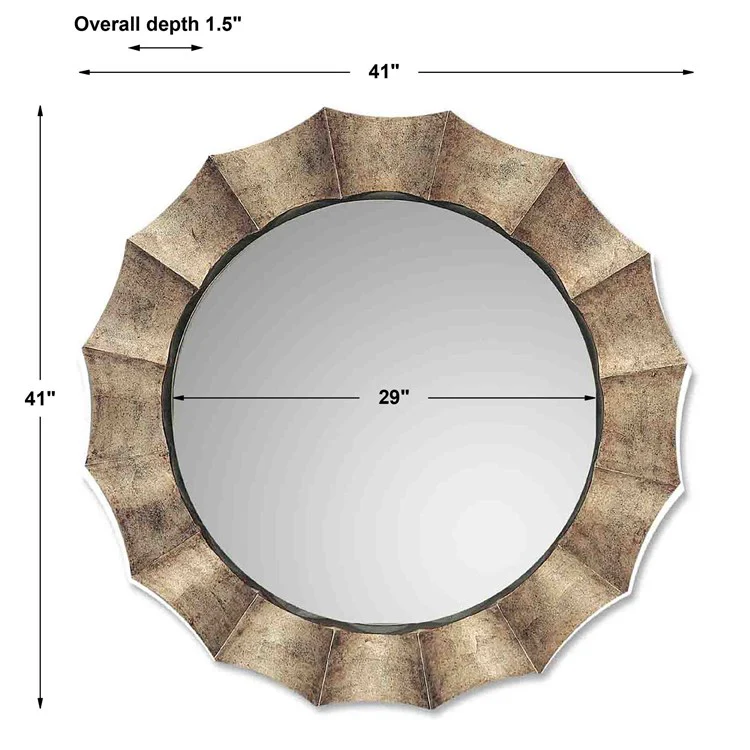 Uttermost Gotham Brushed Champagne Round Mirror - Image 3
