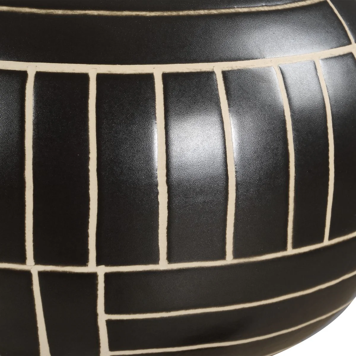 Uttermost Graphite Stride Black Ceramic Vases ~ Set Of 2 - Image 5