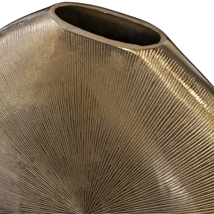 Uttermost Gretchen Gold Contemporary Textured Vase - Image 6