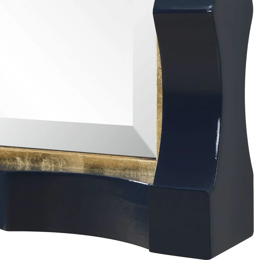 Uttermost Gulf Gold Leaf And Navy Mirror - Image 4