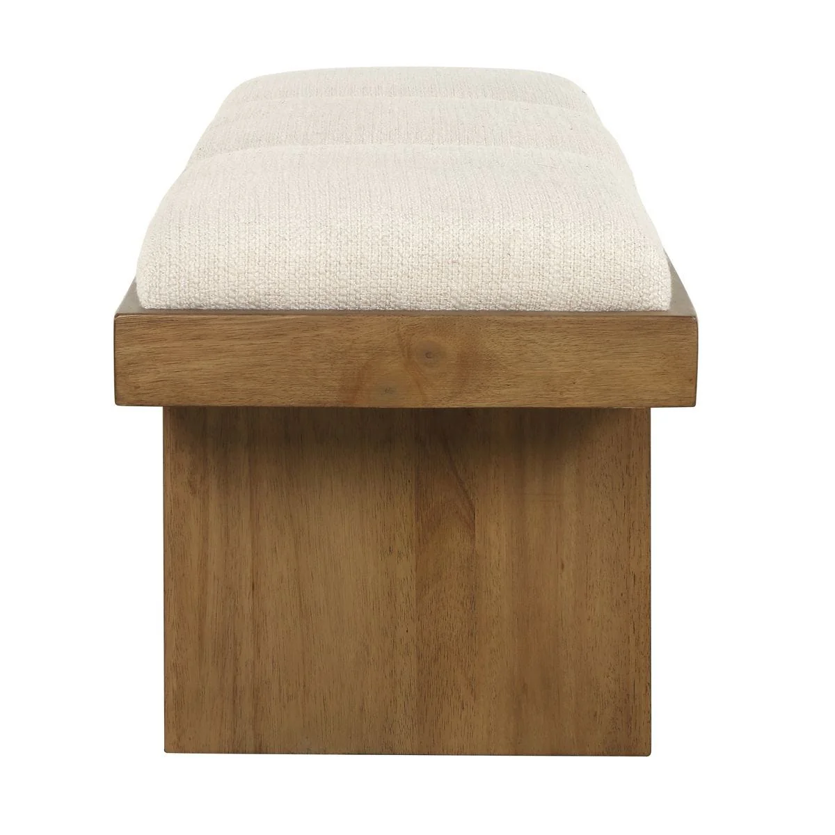 Uttermost Haden Ivory Boucle Bench - Image 4