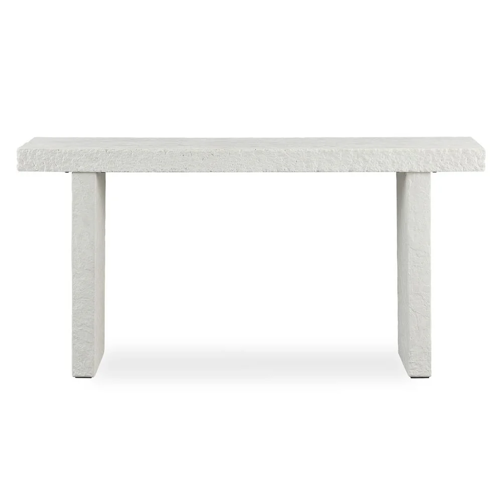 Uttermost Hagen Limestone Glass Reinforced Concrete Console Table ~ Indoor And Outdoor Use - Image 2