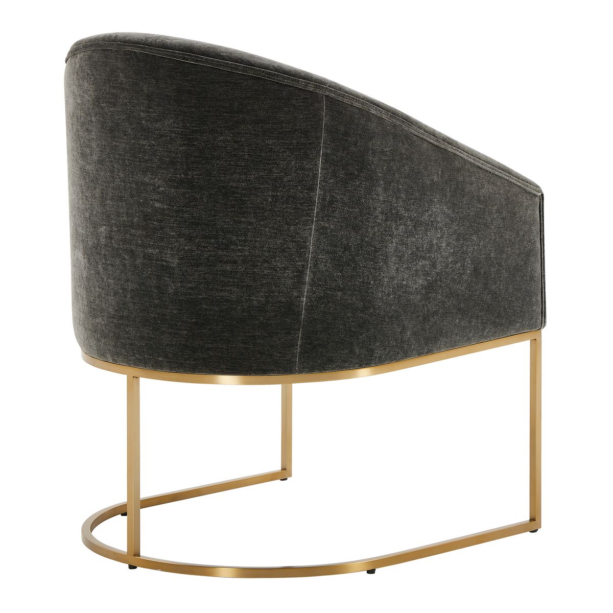 Uttermost Hanni Charcoal Velvet Barrel Style Dining Chair - Image 7