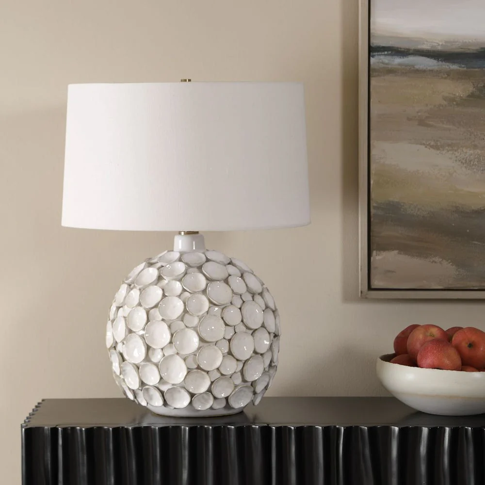 Uttermost Hartley Warm White Glazed Table Lamp - Image 2