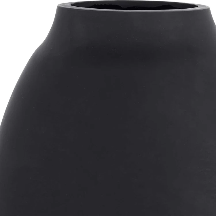 Uttermost Hearth Matte Black Glass Set of 3 Vases - Image 4
