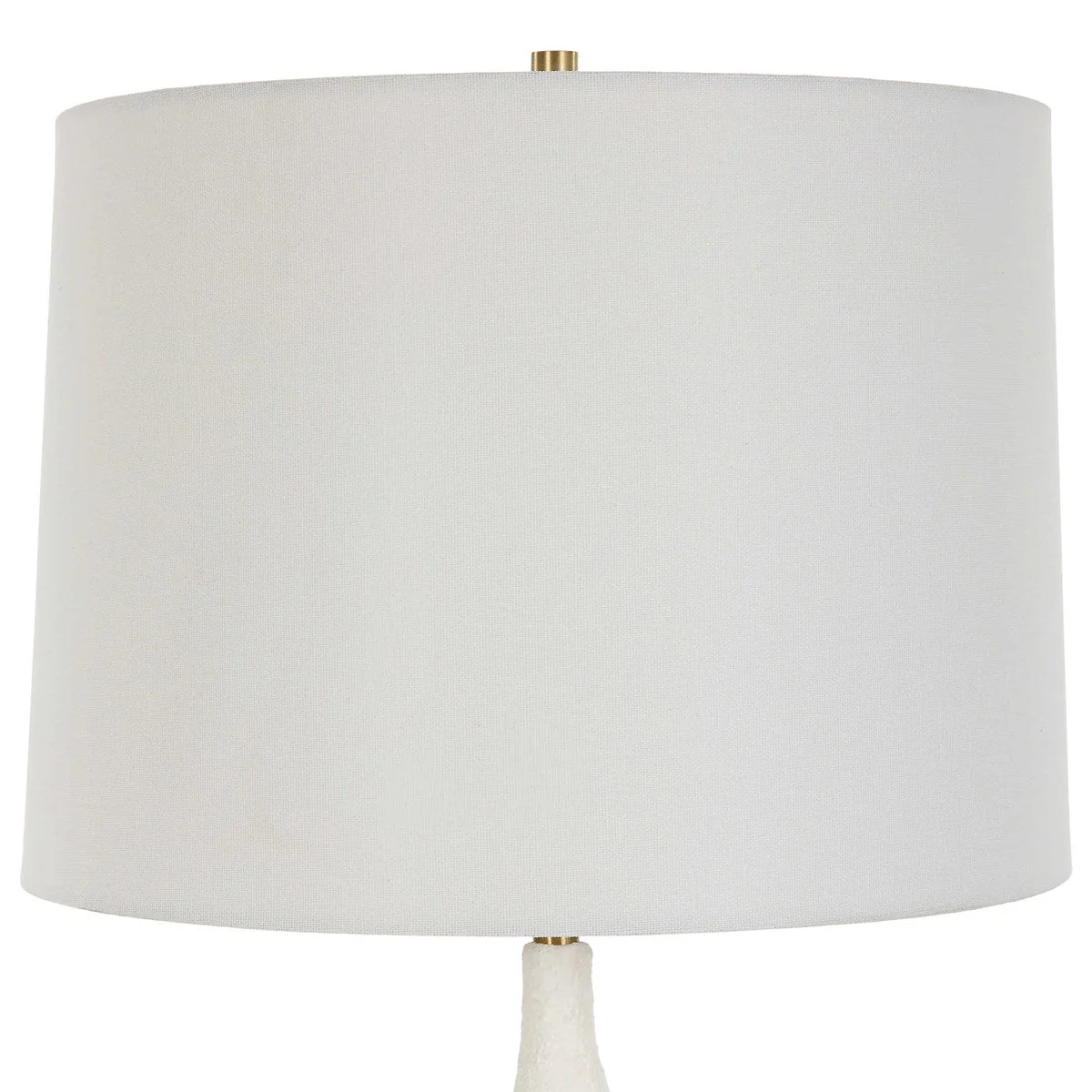 Uttermost Helena Chalk White Ceramic Table Lamp With Linen Shade - Image 5