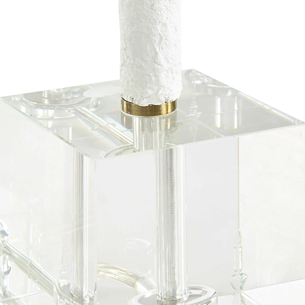 Uttermost Helena Chalk White Ceramic Table Lamp With Linen Shade - Image 7