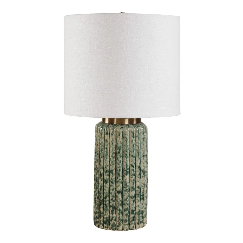 Uttermost Hensley Ivory And Moss Green Table Lamp - Image 5
