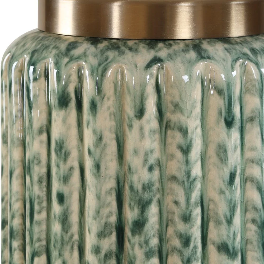 Uttermost Hensley Ivory And Moss Green Table Lamp - Image 7