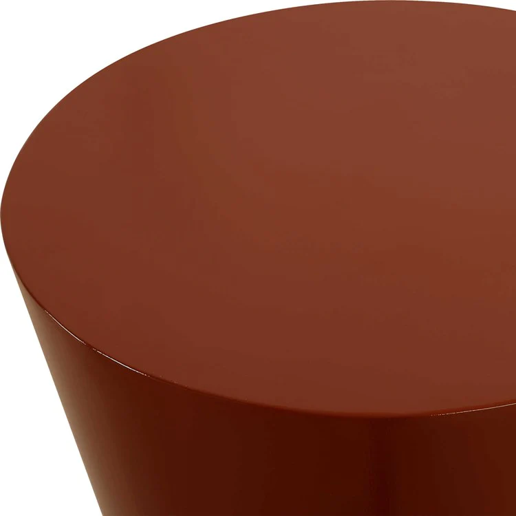 Uttermost Hepler High Gloss Terracotta Drink Table - Image 3