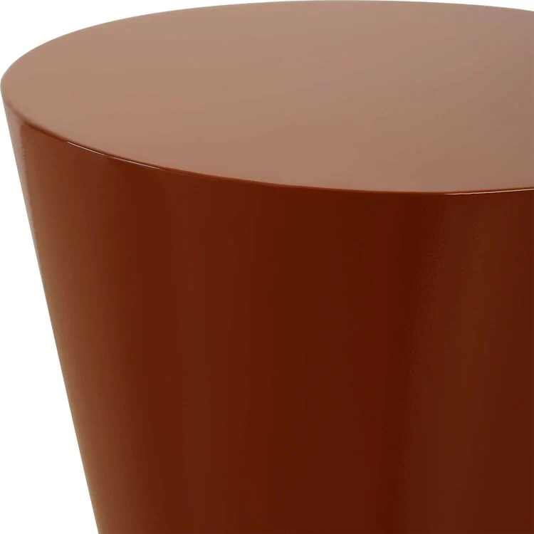 Uttermost Hepler High Gloss Terracotta Drink Table - Image 4