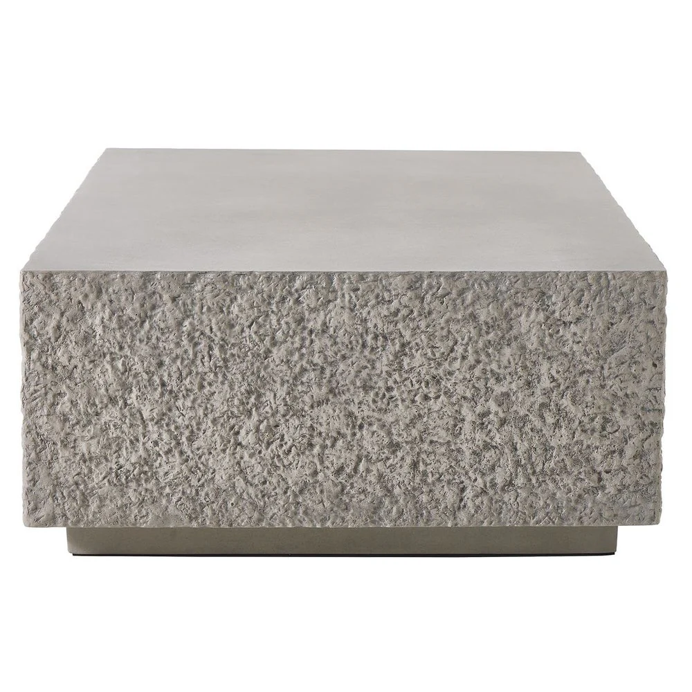 Uttermost Hesston Glass Reinforced Concrete Coffee Table ~ Indoor and Outdoor Use - Image 3