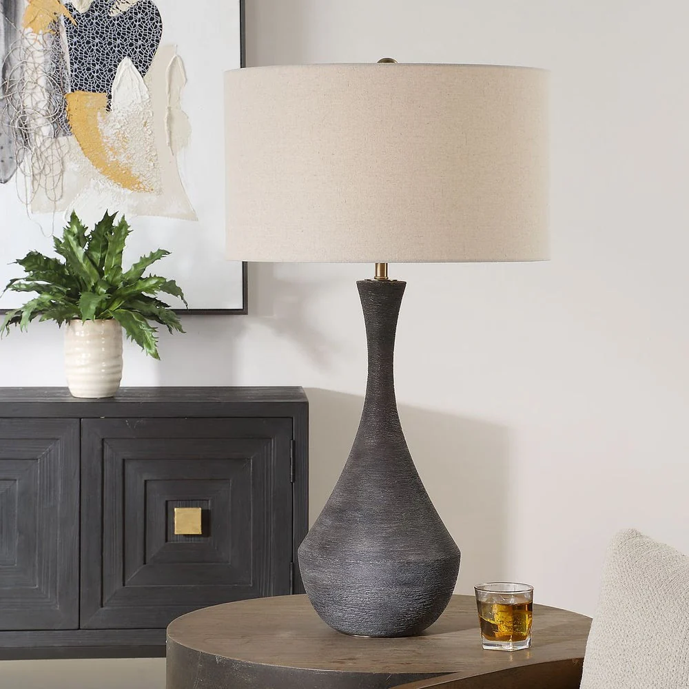 Uttermost Heston Dark Charcoal Table Lamp - Image 2